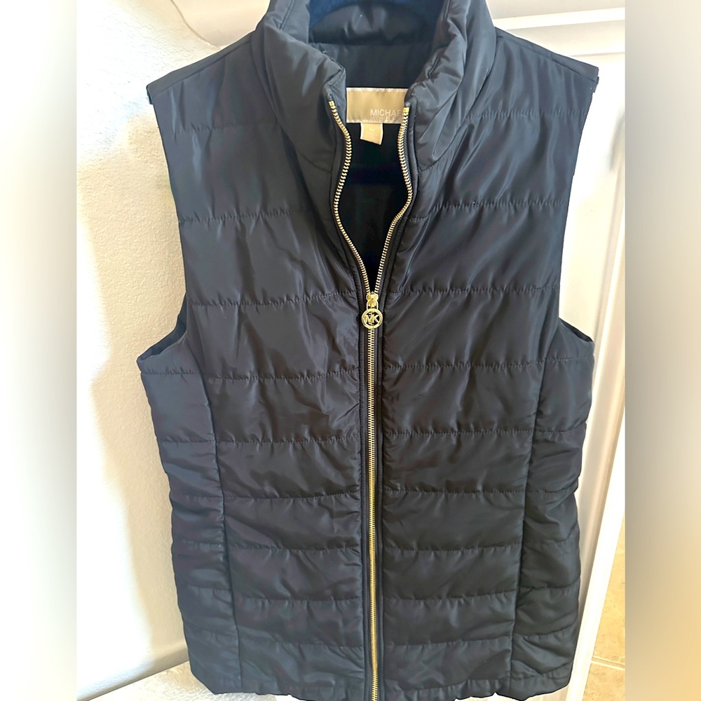 Michael Kors Womens MediumVest with gold zip.         Lightly Worn